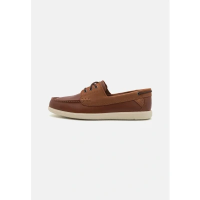 Image de Clarks Homme Bratton Boat Chaussures Bateau, Dark Tan, 41 EU