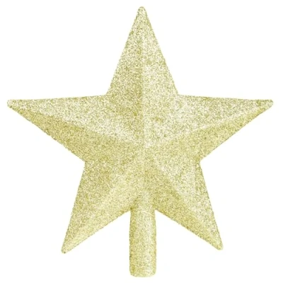Image de DERAYEE Etoile Sapin de Noël Doré, Cime d&#039;arbre pour Décoration,Étoile en Plastique Noël,Cime Décoration Fête