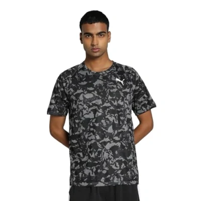 Image de PUMA Fit Ultrabreathe AOP Tee Mixte, Noir Impression Q1, XXL