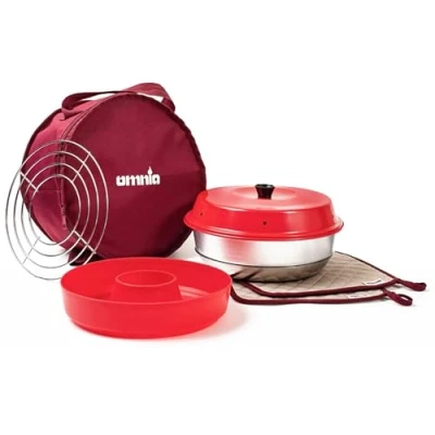 Image de OMNIA Four de Camping Kit avec Moule en Silicone et Grille Cuisson Cuisine à gateaux