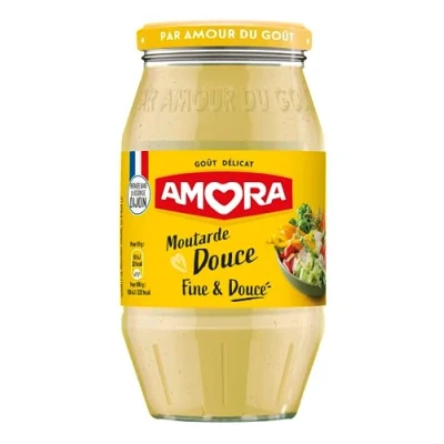 Image de Amora Moutarde Douce Bocal Or, 435g