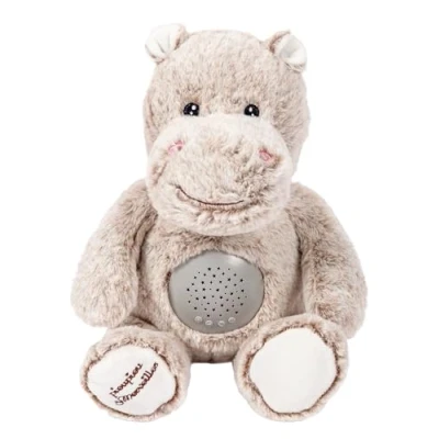 Image de Pioupiou et Merveilles Léo l&#039;Hippo Peluche Veilleuse Musicale Projecteur d&#039;étoiles Accompagne bébé pour s&#039;endormir 7 berceuses + 5 bruits Blancs Lumières 3 Couleurs 4 Modes 16717