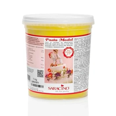 Image de Saracino Pâte à Sucre Model Jaune Modeler de 1 kg Sans Gluten Made In Italy