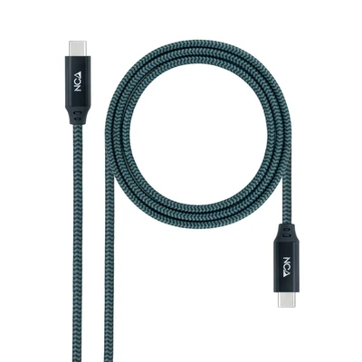 Image de Nanocable 10.01.4301 COMB câble USB 1 m USB4 Gen 2x2 C Bleu, Noir, Gris Neuf