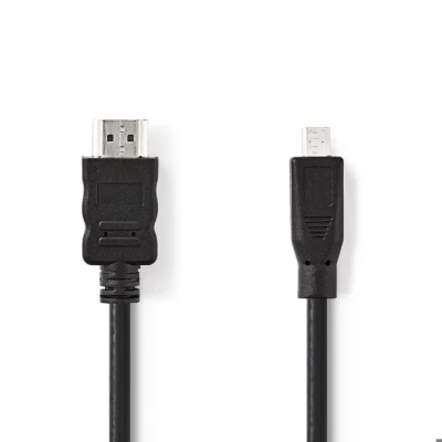 Image de Nedis CVGB34700BK20 câble HDMI 2 m Type A (Standard) D (Micro) Noir Neuf