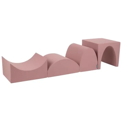 Image de KiddyMoon Element Colline/Tunnel/Rampe/Semi Rouleau Aire De Jeux en Mousse pour Enfants, Bruyère