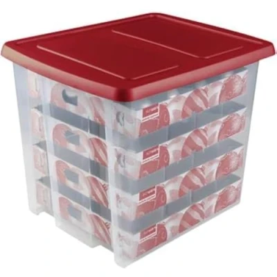 Image de Sunware Q Line Boîte de Noël (22L, Set 4) (1 pièce, 45L Rouge 64 Boules)