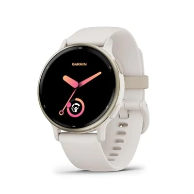 Image de Garmin Vivoactive 5 3,05 cm (1.2&quot;) AMOLED Numérique 390 x pixels Écran tactile Blanc Wifi GPS (satellite)