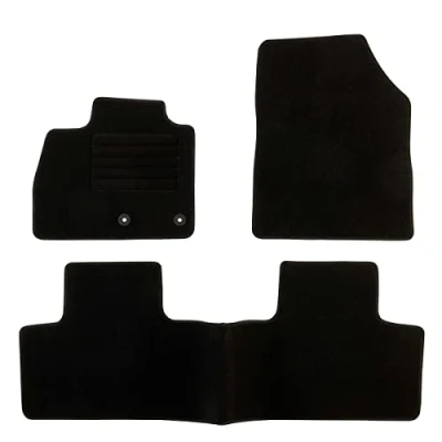 Image de DBS Tapis de voiture Sur Mesure pour SCENIC 4 sol antidérapant automobile 3 pièces Moquette Classic (dès 2016), Noir