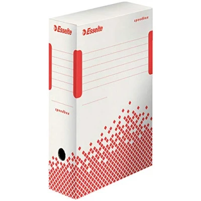 Image de Esselte 1 Boîte à Archive Speedbox, 100 mm, A4, Transfert, Carton Ondulé Sans Acide, Blanc, 623908