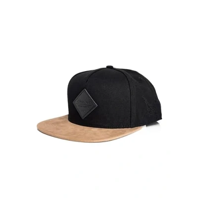 Image de Blackskies® Port Fairy Snapback Cap Casquette de Baseball Unisexe Imitation Daim Noir