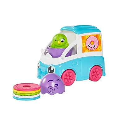 Image de TOMY Toomies Hide and Squeak Fill Pop Camion à Beignets, Baby Push Along Toy, Jouet de Pâques pour bébés, Jouets musicaux avec couleurs et sons, Bébés garçons filles âgés 1, 2 3 ans