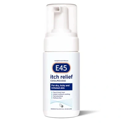 Image de E45 démangeaisons Relief Coolmousse 100 ml Face et mousse corporelle pour peau sèche, qui démange irritée de refroidissement apaiser la démangeaisie sans parfum