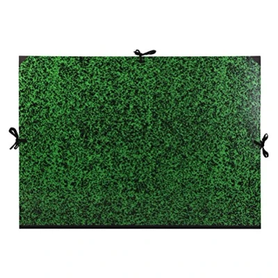 Image de Clairefontaine 33200C Un carton à dessin Annonay fermeture 3 cordons 67x94 cm, Vert