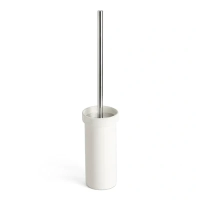 Image de TATAY Brosse WC Slim, en Aluminium Anodisé, Bol Polyrésine avec Intérieur Polypropylène, Noire, sans BPA. 8 x 40,5 cm