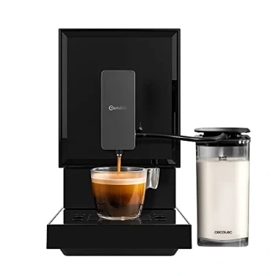Image de Cecotec Machine à café super automatique Power Matic ccino Cremma. 1470 W, 19 bars, broyeur intégré, thermoblock, vaporisateur, capacité de 150 g et 1,2 litre d&#039;eau, réservoir lait