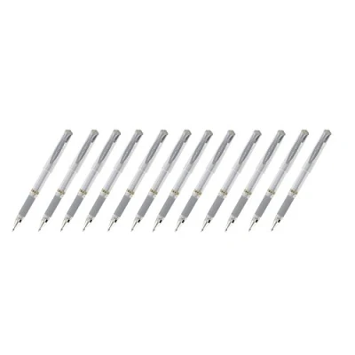 Image de Uni Ball Signo UM 153 Roller Encre Gel, 1,0 mm, Broad point, Lot de 3 12 Count Silver Ink