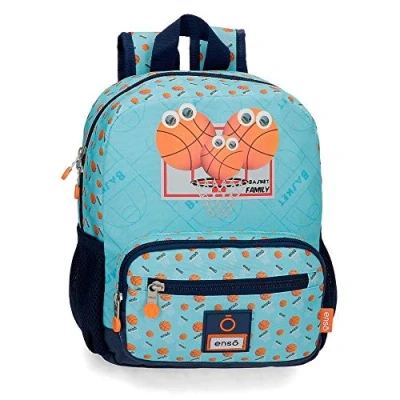 Image de Enso Basket Family Sac à dos pour la crèche et maternelle adaptable au chariot Bleu 23x28x10 cms Polyester 6.44L