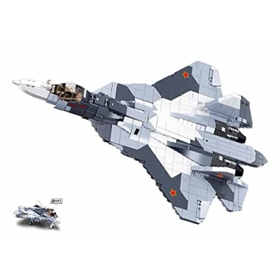 Image de Sluban ModelBricks M38 B0986 Su 57 Fighter 2 en 1 893PCS Multicolore
