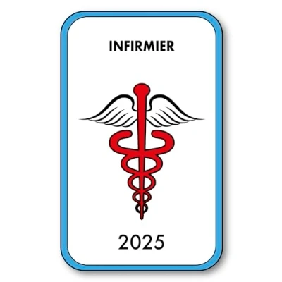 Image de SIGNAL SAFETY Autocollant Sticker Vignette Caducée 2024 pour Pare Brise en Vitrophanie V4 Infirmier