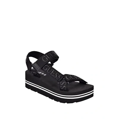 Image de GUESS Femme Avin Sandale cale, Noir, 39.5 EU