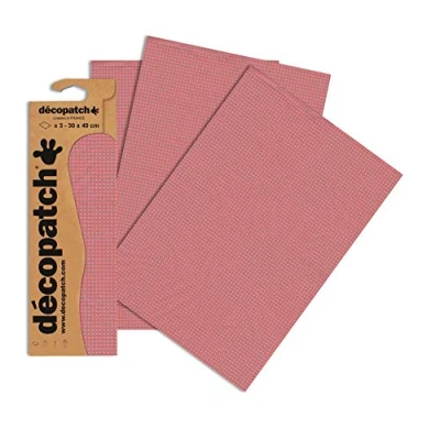 Image de Décopatch C647O Une pochette de 3 feuilles papier imprimé 30x40 cm, Tangram rouge