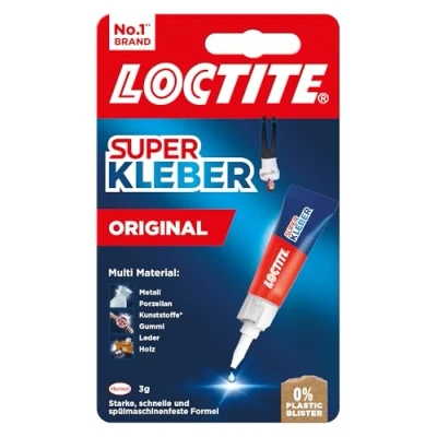 Image de adhésif liquide Loctite Super, 3 g d&#039;adhésif super puissant, temps de réponse quelques secondes, sans solvant, résistant au lave vaisselle, pour réparation immédiate