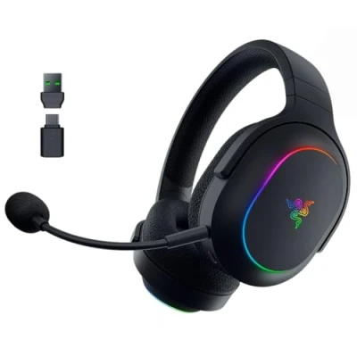 Image de Razer Barracuda X Chroma Casque de Jeu multiplateforme sans Fil avec 6 Zones RGB (SmartSwitch Hyperspeed &amp; Bluetooth, 40mm Drivers, Micro cardioïde HyperClear détachable) Noir