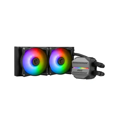 Image de MSI MAG CORELIQUID M240 Kit AIO Watercooling CPU, Pompe de Radiateur Intégrée, Disposition Split Flow, Tuyaux Anti Évaporation, Compatible AMD &amp; Intel