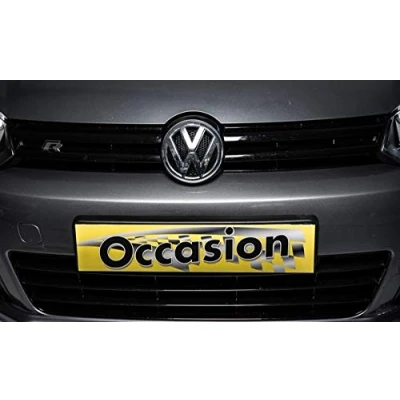 Image de Cache Plaque Lot Occasion immatriculation Jaune concessionnaire Automobile de 5 Neuf