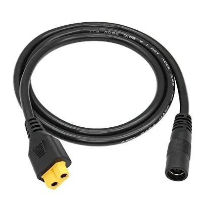 Image de Adaptateur de connecteur RIEEYOCA XT60 vers DC8 mm, Femelle DC 7,9 mm x 0,9 14 AWG Cordon d&#039;alimentation pour Panneaux solaires Portables (1 m/3 Pieds)