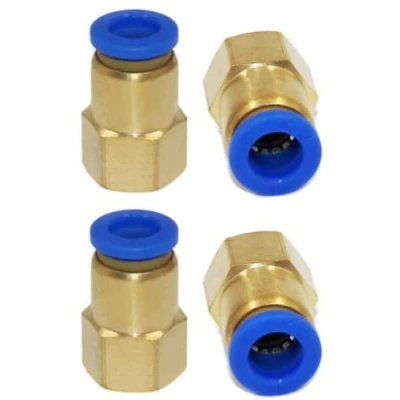 Image de Lot de 4 raccords pneumatiques avec filetage interne 1/8&quot; sur 8 mm Push In Qualité industrielle (1/8&quot; mm)