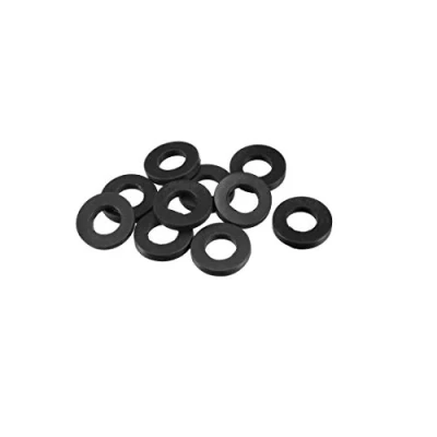 Image de sourcing map 10pcs Joint Torique Rondelle Plat en Caoutchouc pour Tuyau Robinet Passe fil 10 x 19 3mm
