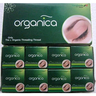 Image de Lot de 8 bobines Fil pour épilation sourcils en coton bio 300 m Produit l’Inde
