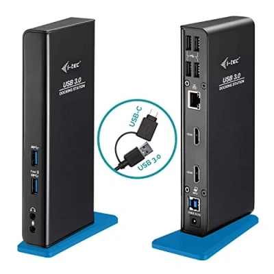 Image de i Tec Station d&#039;accueil double HDMI USB A3.0 / C Noir U3DUALHDMIDOCK