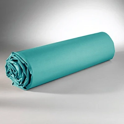 Image de Maison &amp; Marques Drap Housse 140 x 190 cm 100% Coton Lagon