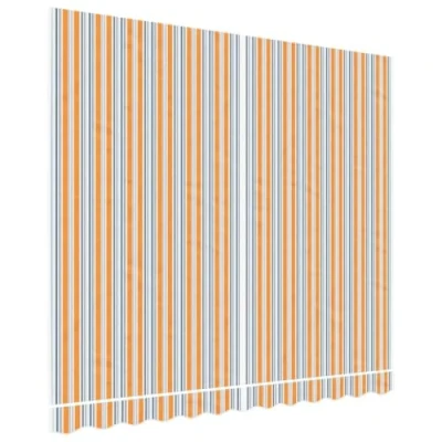 Image de vidaXL Tissu de Remplacement pour auvent Rayures Multicolores 3x2,5 m, Dessus d&#039;auvent Remplacement, Parasol terrasse, Rechange