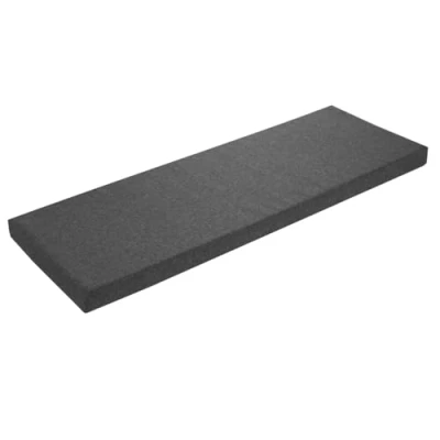 Image de sleepling Coussin de banc gris foncé 200 x 40 cm Lavable Dessous antidérapant Fabriqué dans l&#039;UE