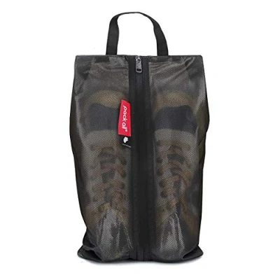 Image de pack all Sacs à Chaussures résistants l’Eau pour Les Voyages, Pochette de Rangement avec Fermeture éclair, Multi Colori Hommes et Femmes (Noir)