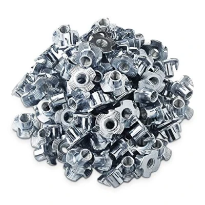 Image de 100 x Écrous à Griffes M6 10 18 mm avec 4 Pointes pour la Fixation de Composants Fabrication Meubles