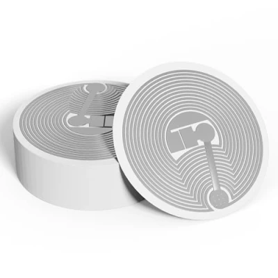 Image de 30 puces NFC Autocollants/NFC Tag Stickers NTAG215 Tags par Compatible avec Amiibo 504 Octets Mémoire, Fonctionne Tous Les Appareils Compatibles (Blanches/Rond)