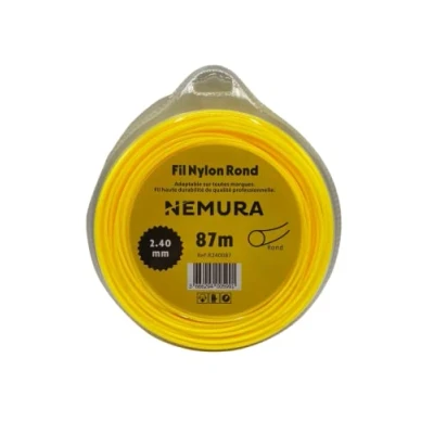 Image de Nemura Fil Débroussailleuse Rond Ø: 2,40mm, L: 87m Compatible avec d&#039;autres marques Haute durabilité Qualité professionnelle Marque Française
