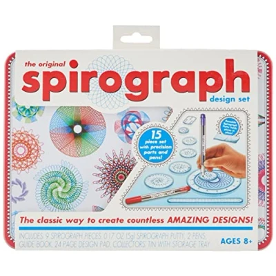 Image de The Original Spirograph Papeterie et Autocollants pour Enfants, 8056379008958, Multicolore, 16 x 21.5 2 cm,Spirograph design Lot de 36 pièces mastic 24 feuilles papier