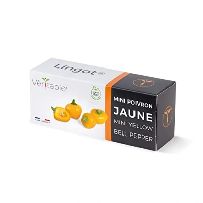 Image de Véritable Lingot® Mini Poivron Jaune Bio Compatible Potager d&#039;Intérieur et Exky® Recharge prête à l&#039;emploi Substrat avec Graines Intégrées…