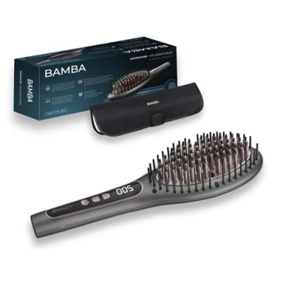 Image de Cecotec Brosse lissante Bamba InstantCare 1100 Smooth Brush. température de 140 ºC à 220 ºC, avec 9 réglages prédéfinis, et affichage numérique, technologie Pro Ionizer.