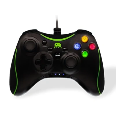 Image de Freaks and Geeks Manette Filaire Noire pour xbox 360