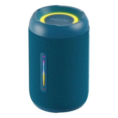 Image de NGS Roller Furia 2 Tiny Blue Haut Parleur Portable Compatible avec la Technologie Bluetooth, étanche IPX7, 20 W, True Wireless, USB, 7 Heures d’autonomie, Noir