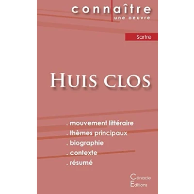 Image de Fiche de lecture Huis clos Jean Paul Sartre (Analyse littéraire référence et résumé complet) Livre d’occasion Correct