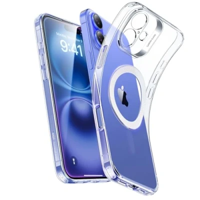 Image de ESR Coque pour iPhone 16, Commande de l’Appareil Photo, Compatible avec MagSafe, Protection Caméra, Fine Antichoc, Anti Jaunissement et Rayures, Magnétique Transparente