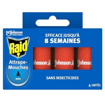 Image de Raid Anti Mouches, Rubans Attrape Mouches Jusqu&#039;à 8 Semaines d&#039;Efficacité Sans Insecticides 4